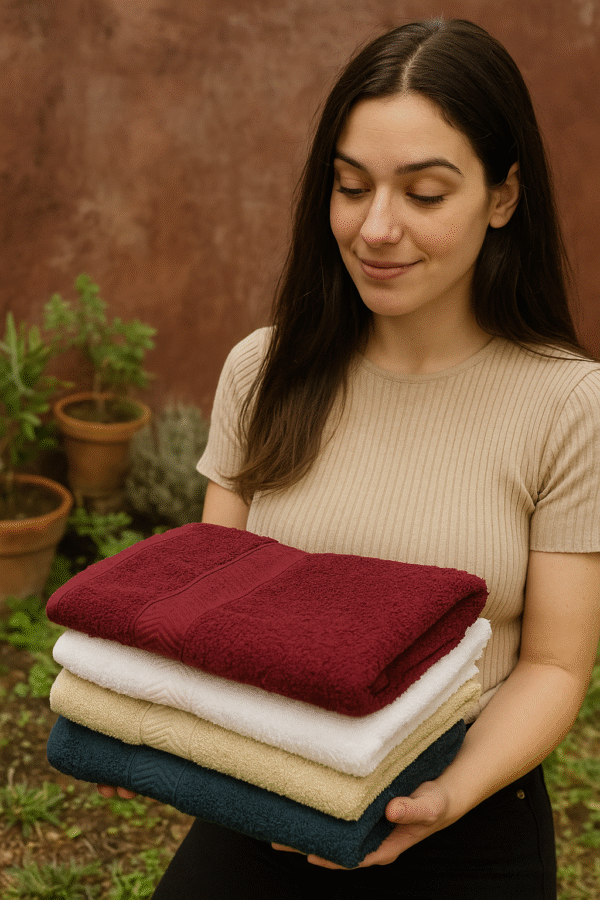 Toalla de rostro 100 % algodón, 400 Gs. x 5 unidades